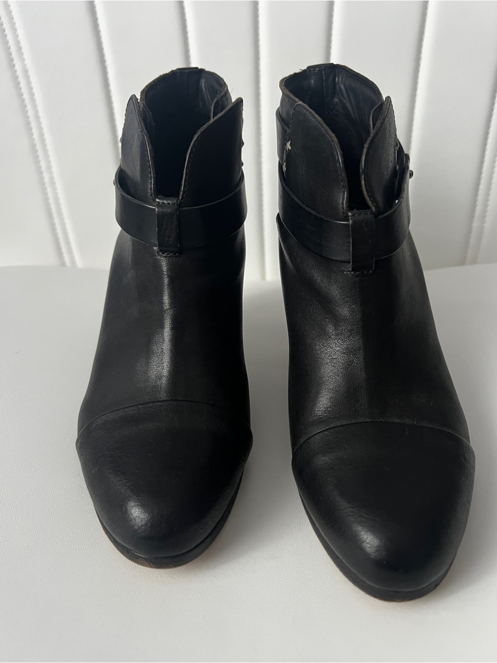 rag & bone Black Leather Ankle Booties